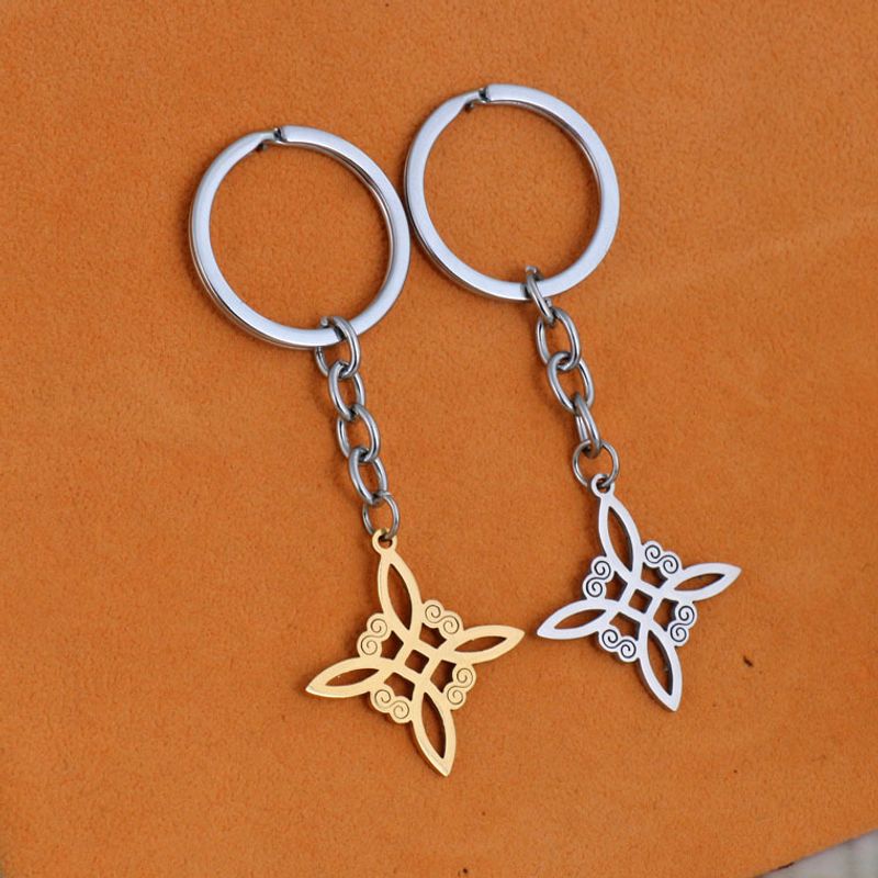 Lady Streetwear Witches Knot Titanium Steel Women's Bag Pendant Keychain