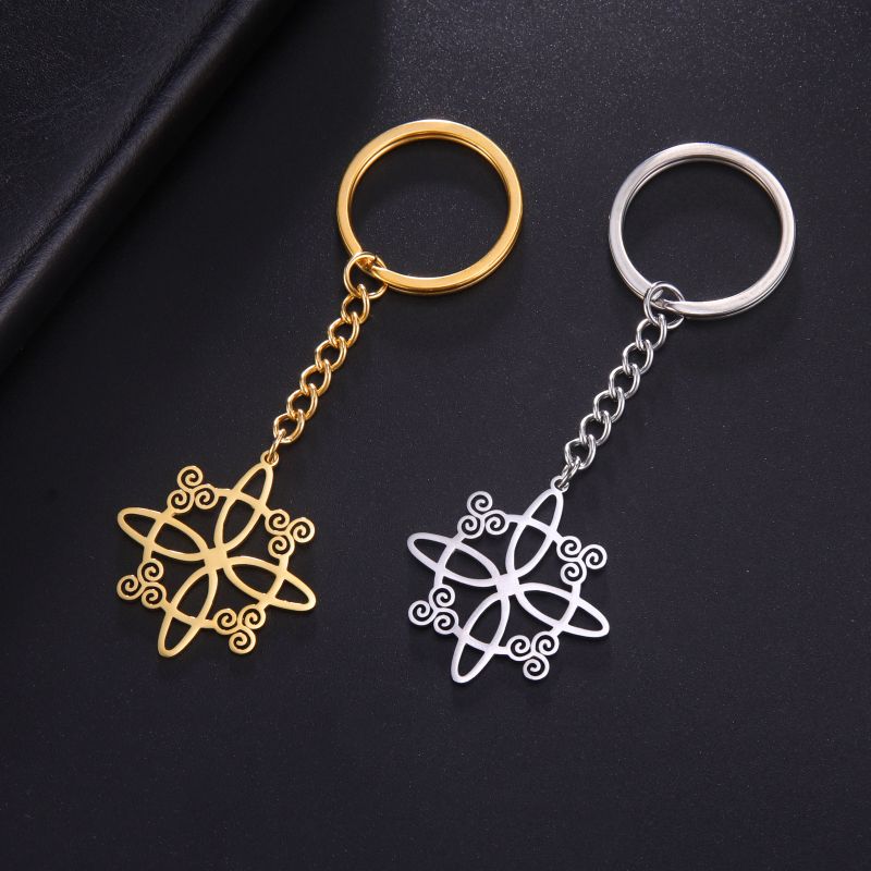Elegant Lady Witches Knot Stainless Steel Women's Bag Pendant Keychain