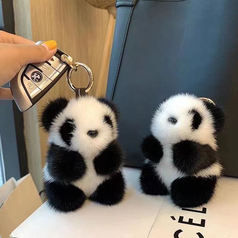 Mignon Panda Peluche Pendentif De Sac Porte-clés