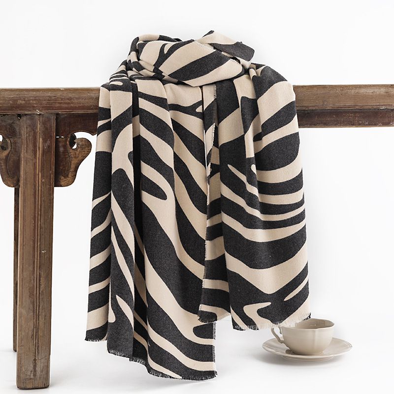 Women's Elegant Zebra Polyester Scarf