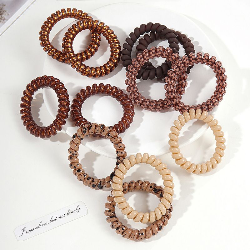 Simple Style Solid Color Plastic Hair Tie