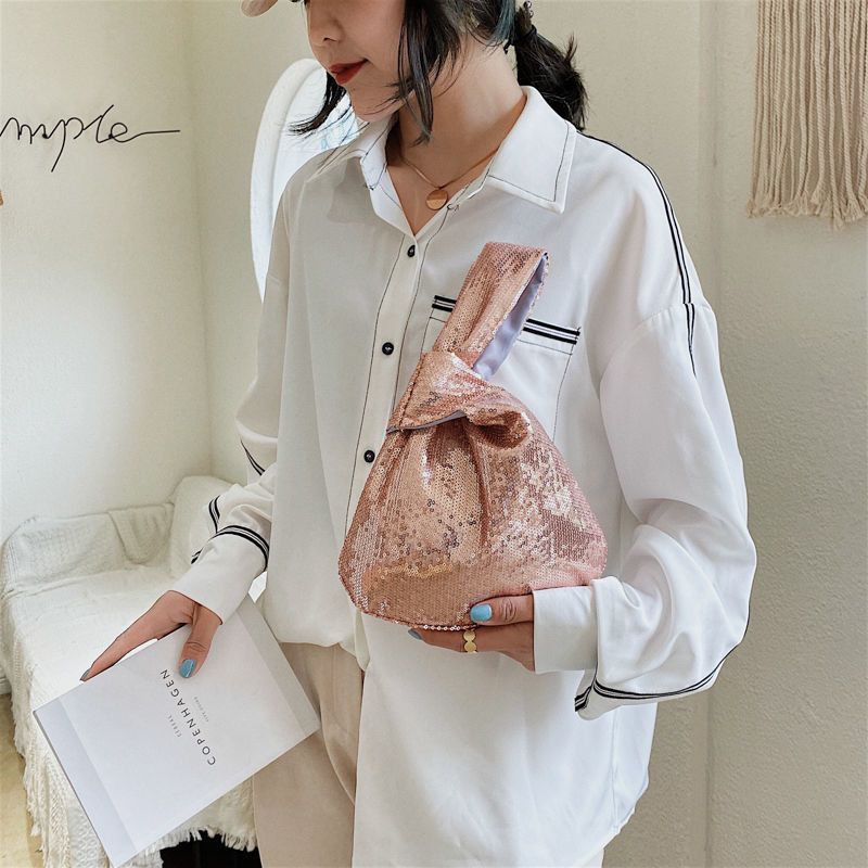 Women's Mini Polyester Solid Color Vintage Style Classic Style Square Open Bucket Bag