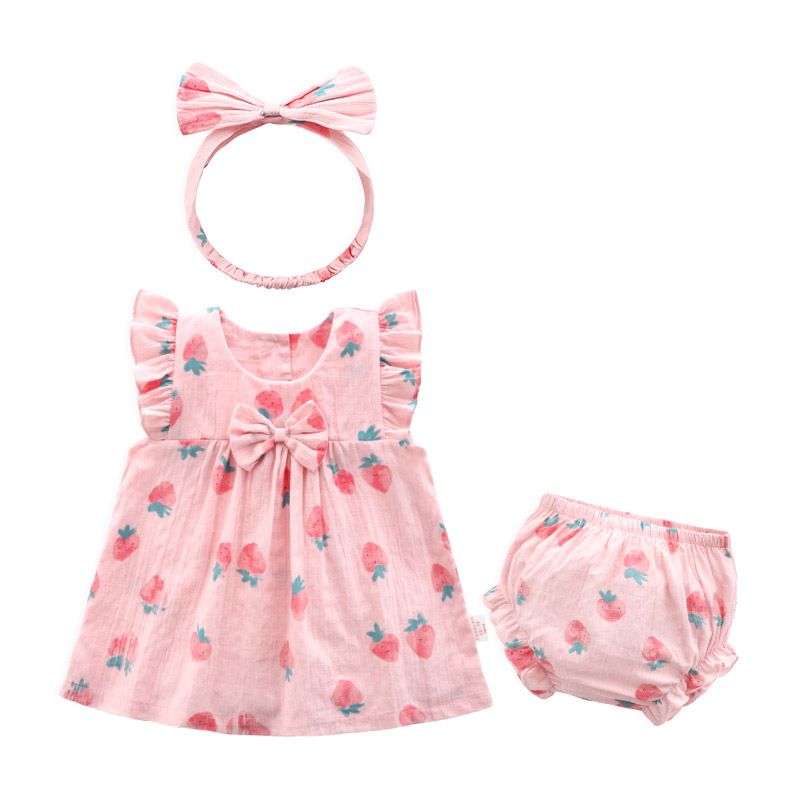 Simple Style Cartoon Cotton Baby Clothing Sets