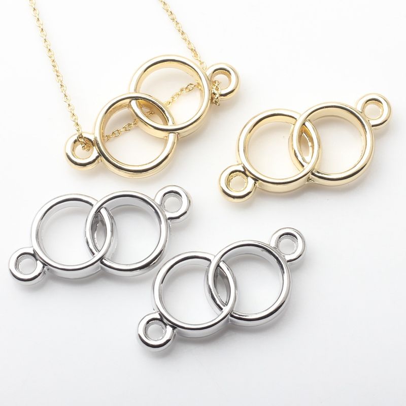 10 Pcs/package Simple Style Circle Zinc Alloy Plating Jewelry Accessories