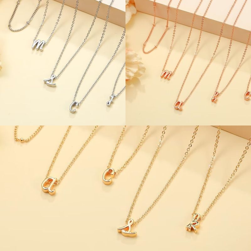 Simple Style Letter Copper Plating 14k Gold Plated Double Layer Necklaces