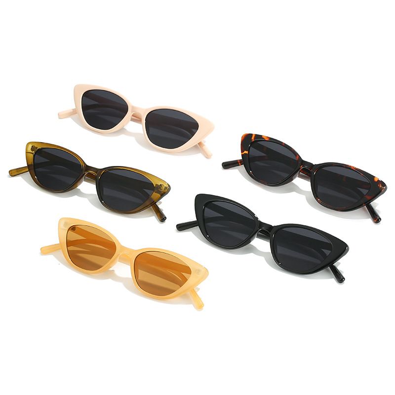 Style Ig Style Simple Couleur Unie Pc Oeil De Chat Plein Cadre Femmes De Lunettes De Soleil