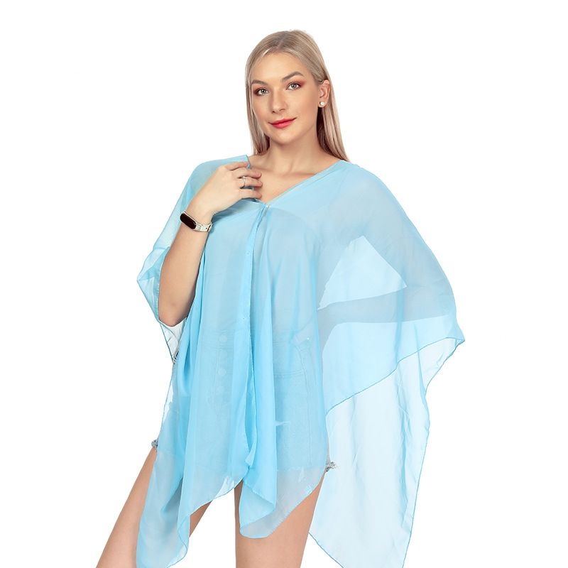 Women's Beach Simple Style Solid Color Satin Shawl