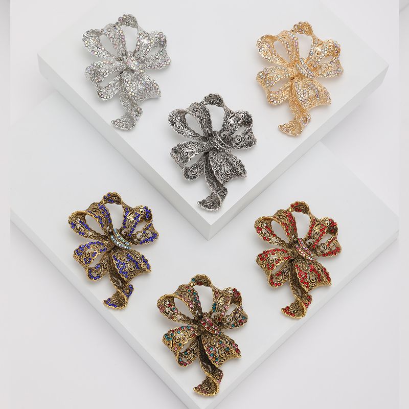 Lady Bow Knot Alloy Inlay Rhinestones Women's Brooches