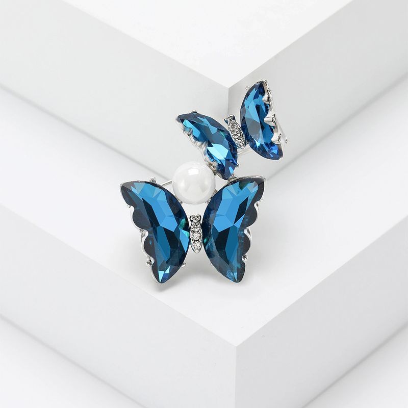 Señora Insecto Aleación Embutido Perlas Artificiales Diamantes De Imitación Mujeres Broches