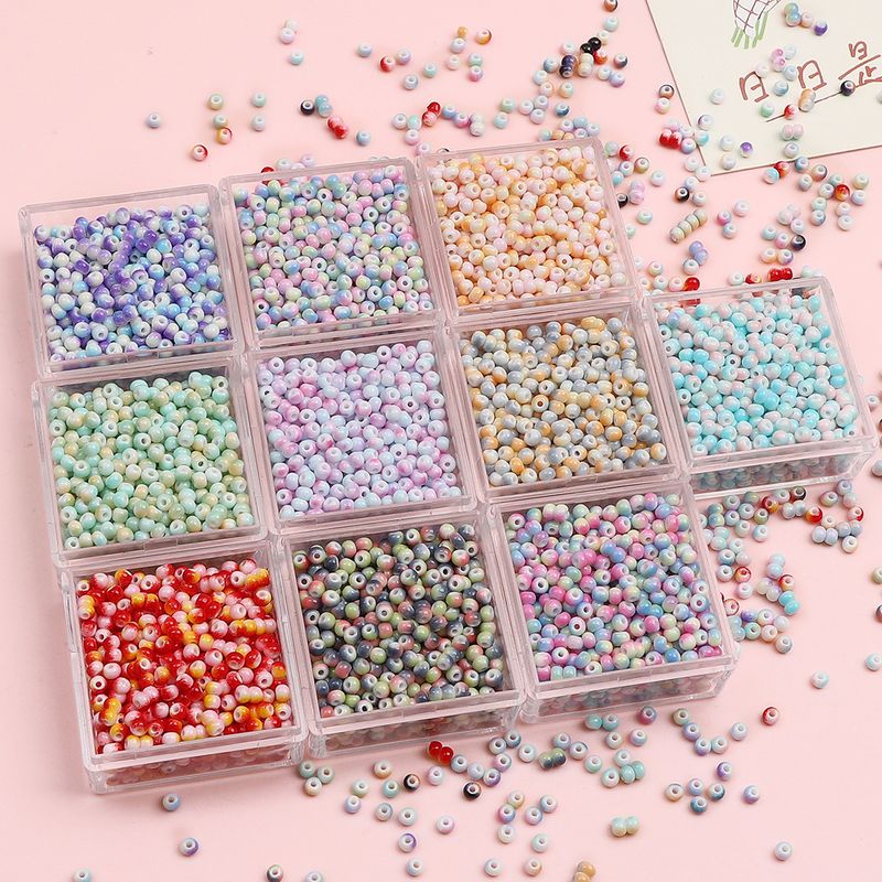 1 Set Glass Gradient Color Beads