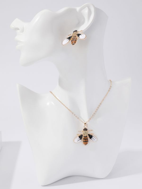 Casual Bee Copper Zircon Jewelry Set