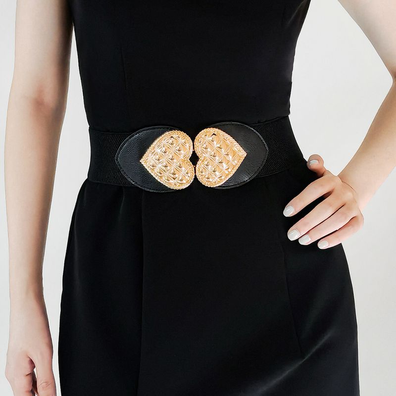 Classic Style Heart Shape Pu Leather Women's Leather Belts
