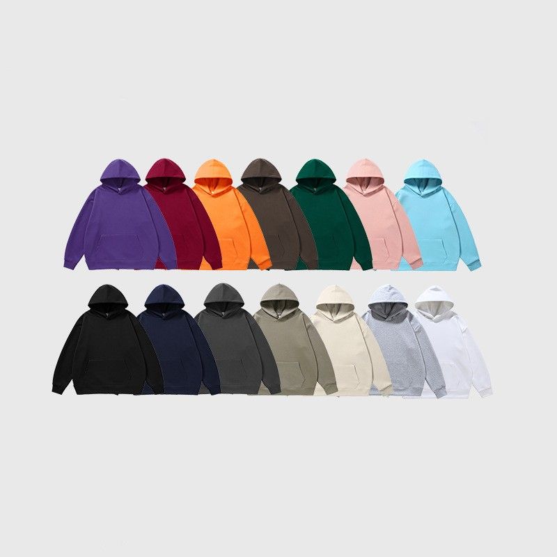 Unisex Hoodies Long Sleeve Simple Style Streetwear Solid Color