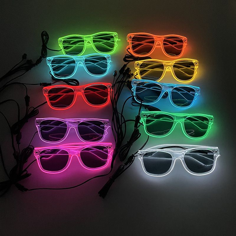 Punk Solid Color Plastic Banquet Party Bar Luminous Glasses