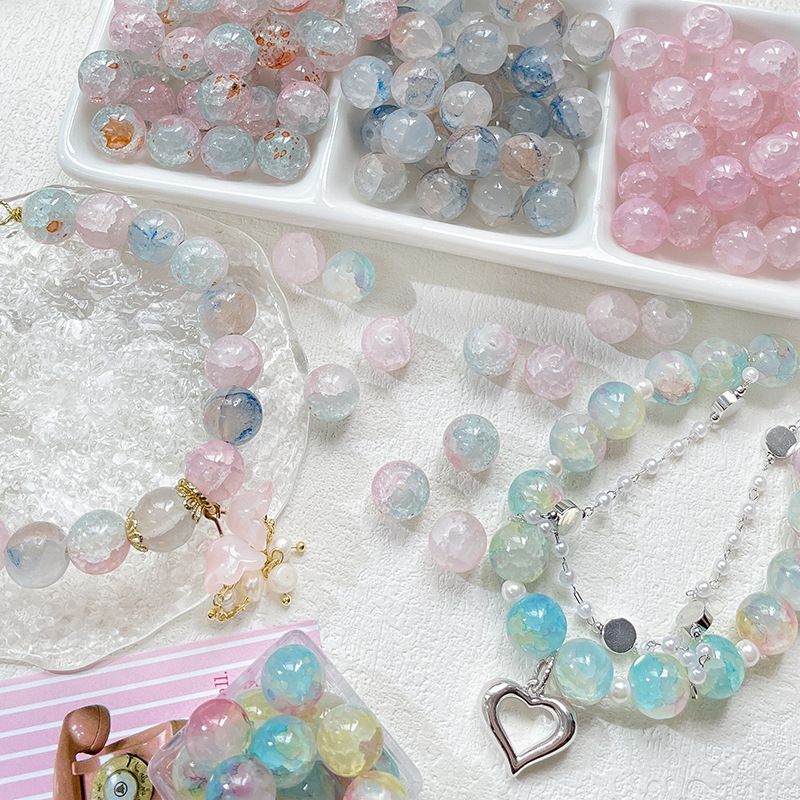 10 Pieces Glass Round Beads