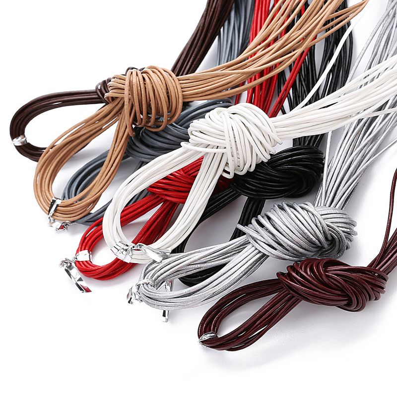 1 Stück Einfacher Stil Einfarbig Leder Seil Schmuckzubehör