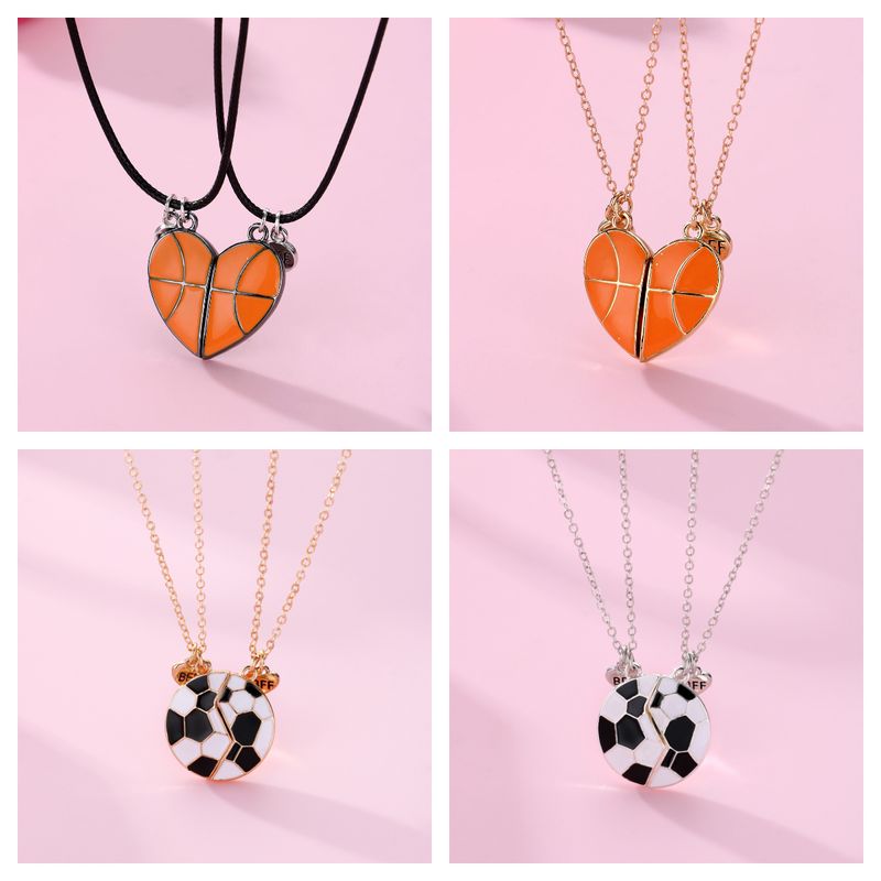 Joyería Al Por Mayor Casual Deportes Baloncesto Fútbol Aleación Collar Colgante