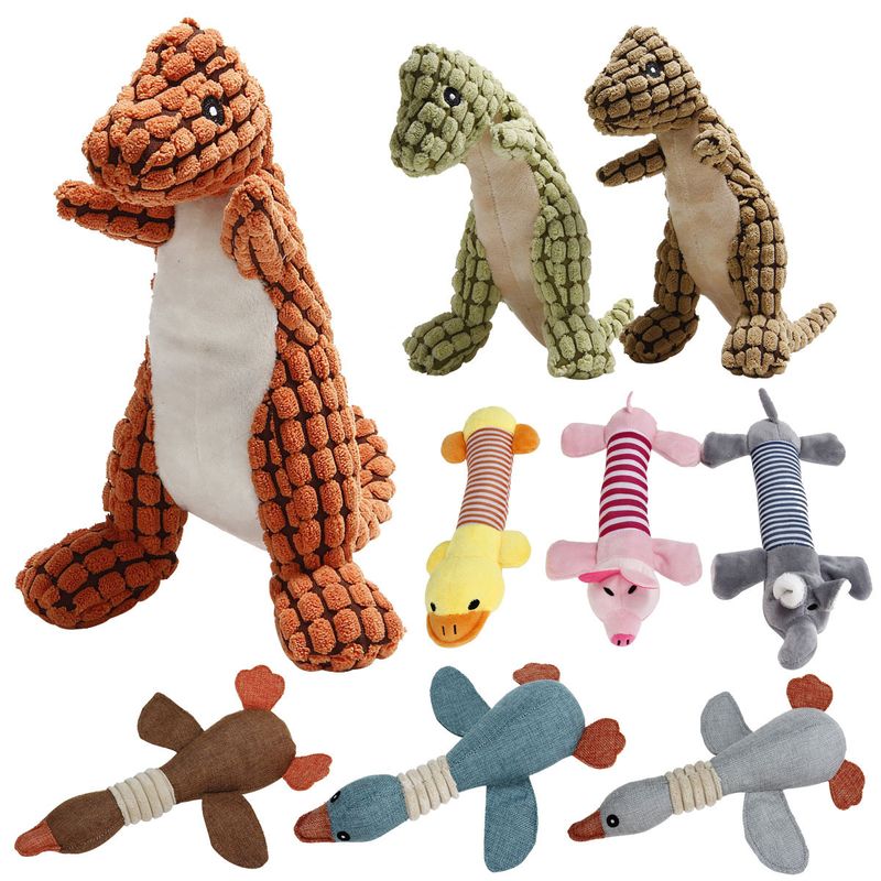 Süß Plüsch Karikatur Dinosaurier Nilpferd Spielzeug Für Haustiere