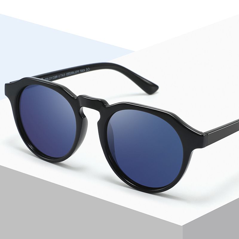 Retro Color Block Tac Oval Frame Full Frame Women's Sunglasses
