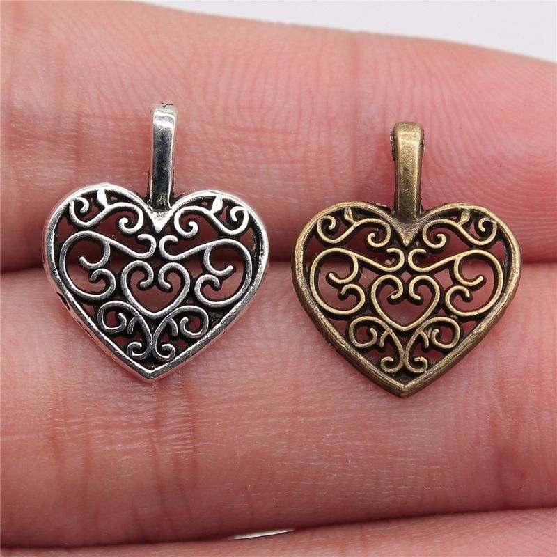 1 Piece Simple Style Heart Shape Alloy Plating Pendant Jewelry Accessories