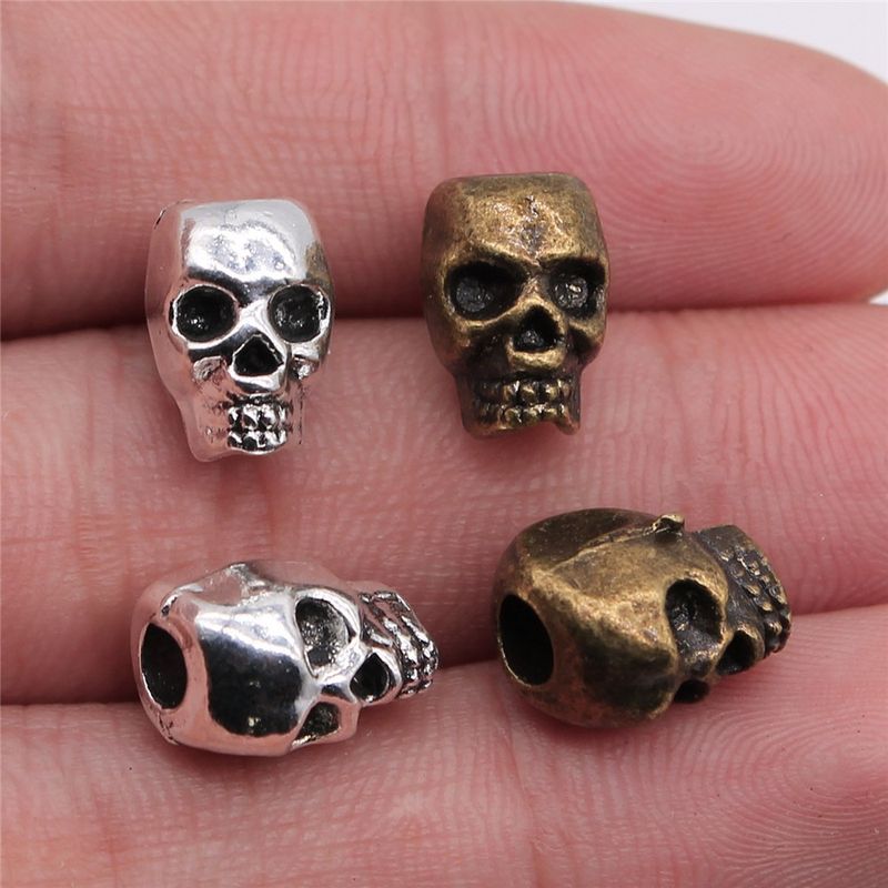 1 Piece Hip-hop Retro Skull Alloy Plating Beads Jewelry Accessories