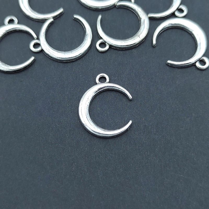 100 Pcs/package Simple Style Moon Alloy Plating Pendant Jewelry Accessories