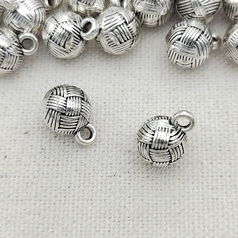 100 Pcs/package Simple Style Ball Metal Plating Pendant Jewelry Accessories