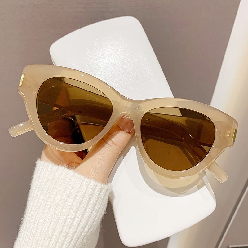 Simple Style Color Block Pc Cat Eye Full Frame Women's Sunglasses