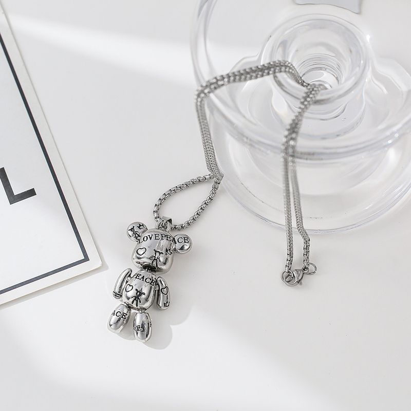 Casual Hip-Hop Bear Alloy None None Unisex Pendant Necklace