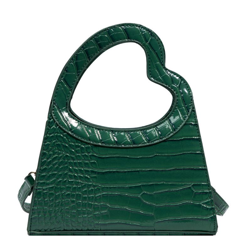 Women's Small Pu Leather Solid Color Classic Style Square Zipper Handbag