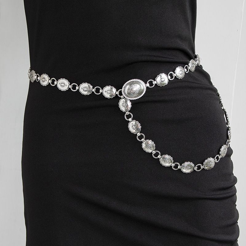 Ig Style Geometric Metal Women's Chain Belts