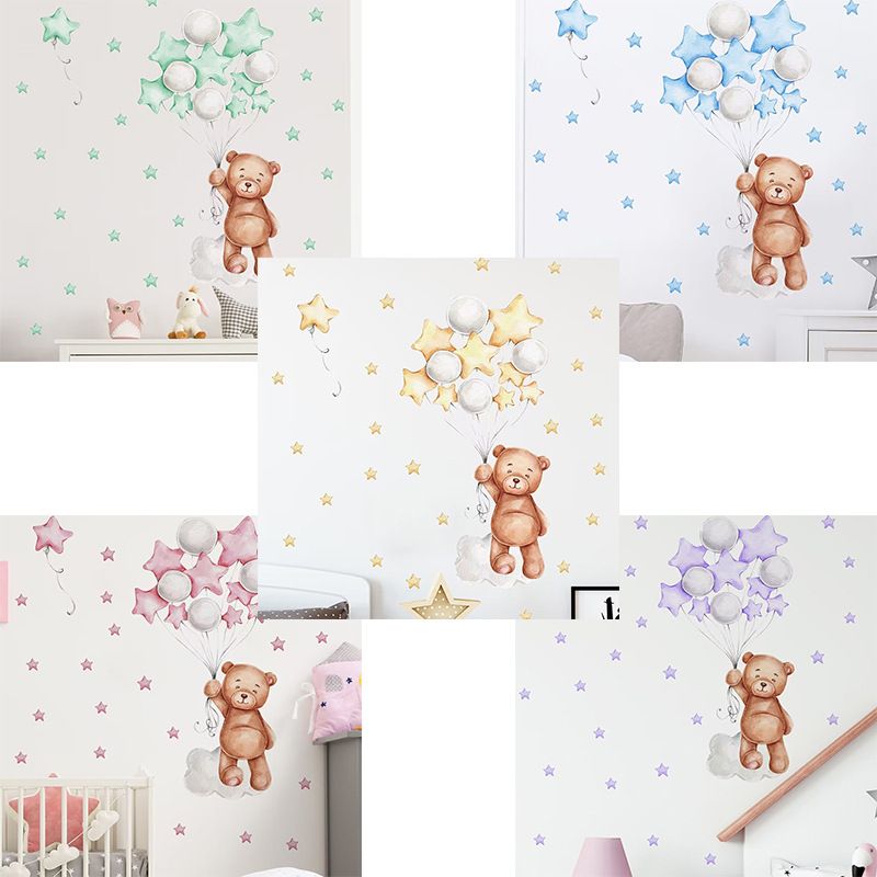 Cute Star Bear Pvc Wall Sticker Wall Art