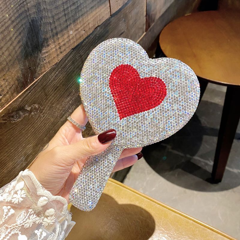 Simple Style Heart Shape Plastic Mirror 1 Piece