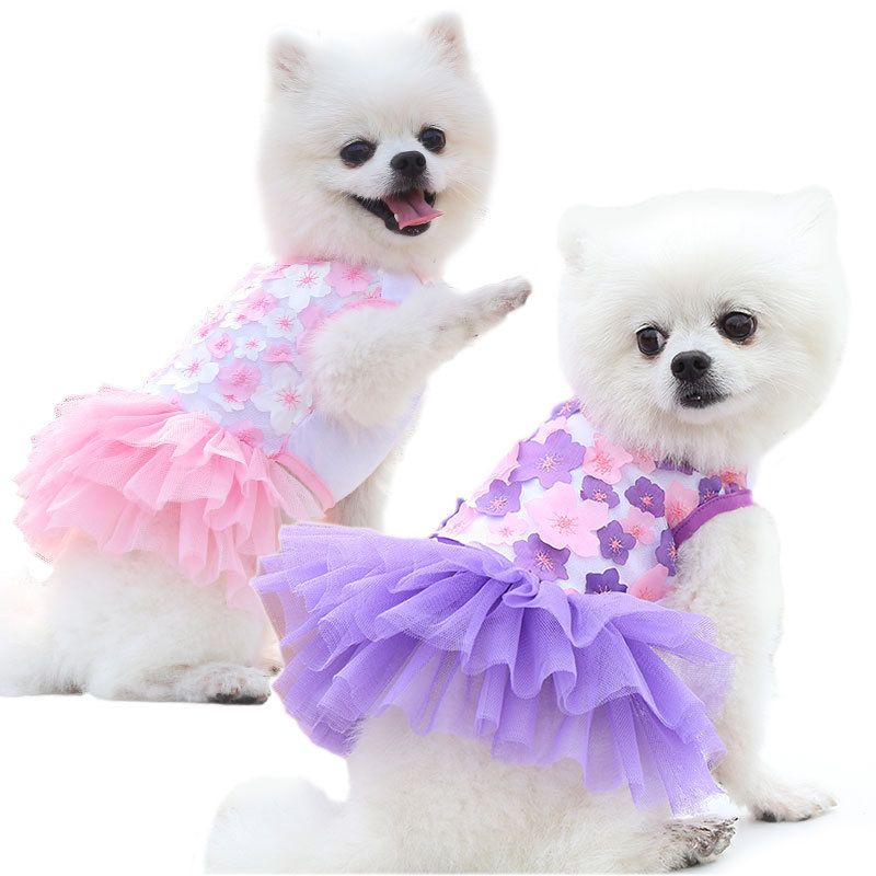 Princess Cotton Flower Pet Clothing