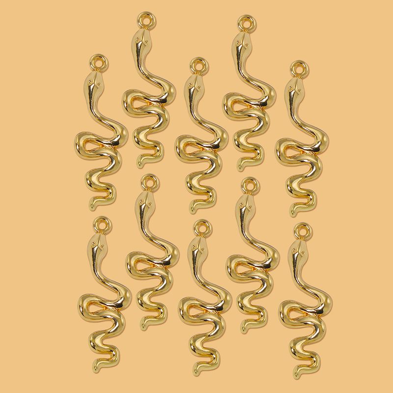 1 Piece Simple Style Snake Alloy Plating Pendant Jewelry Accessories