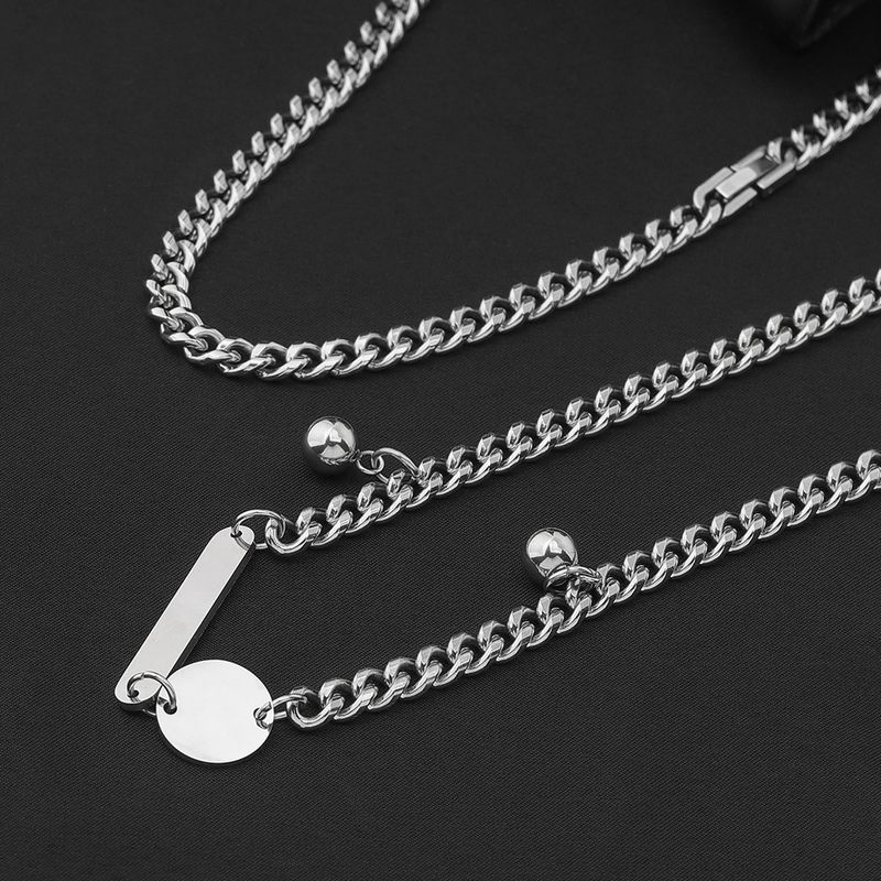 Casual Simple Style Solid Color 304 Stainless Steel Unisex Necklace