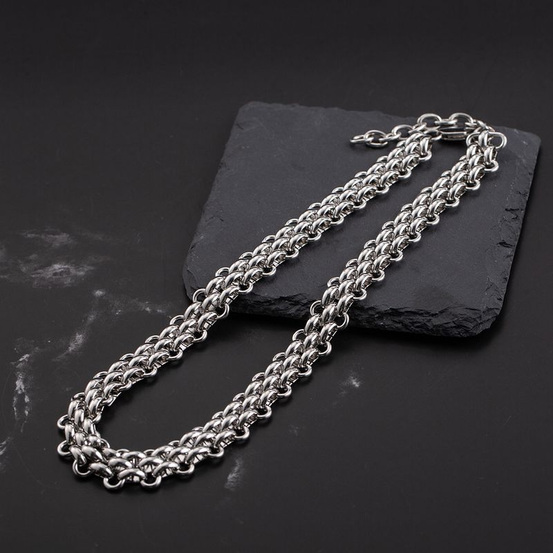 Cool Style Geometric 304 Stainless Steel Polishing Braid Unisex Necklace