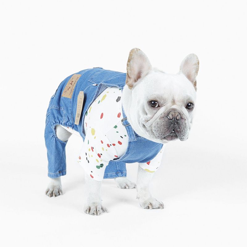 Simple Style Cotton Solid Color Pet Clothing