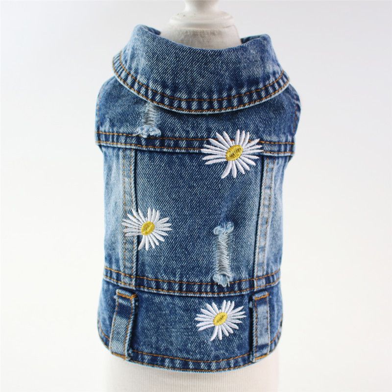 Simple Style Classic Style Denim Solid Color Pet Clothing