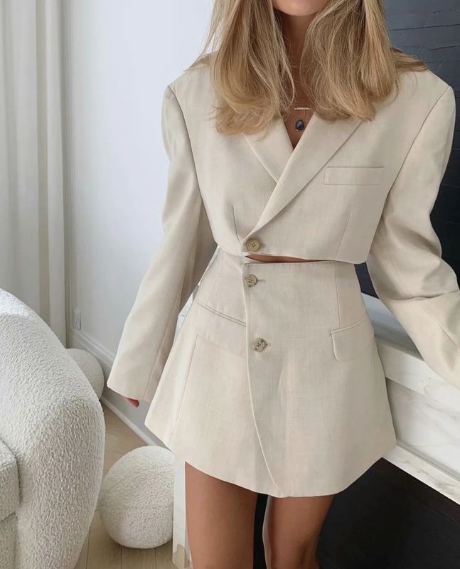 Women's Long Sleeve Blazers Elegant Classic Style Solid Color