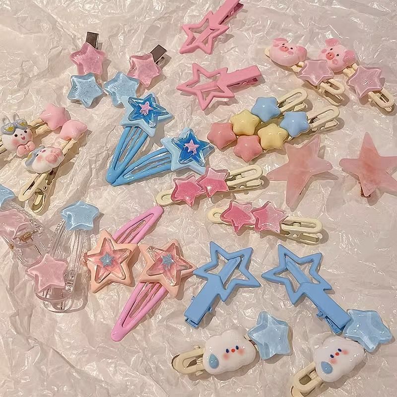 Women's Cute Clouds Star Plastic Hair Clip