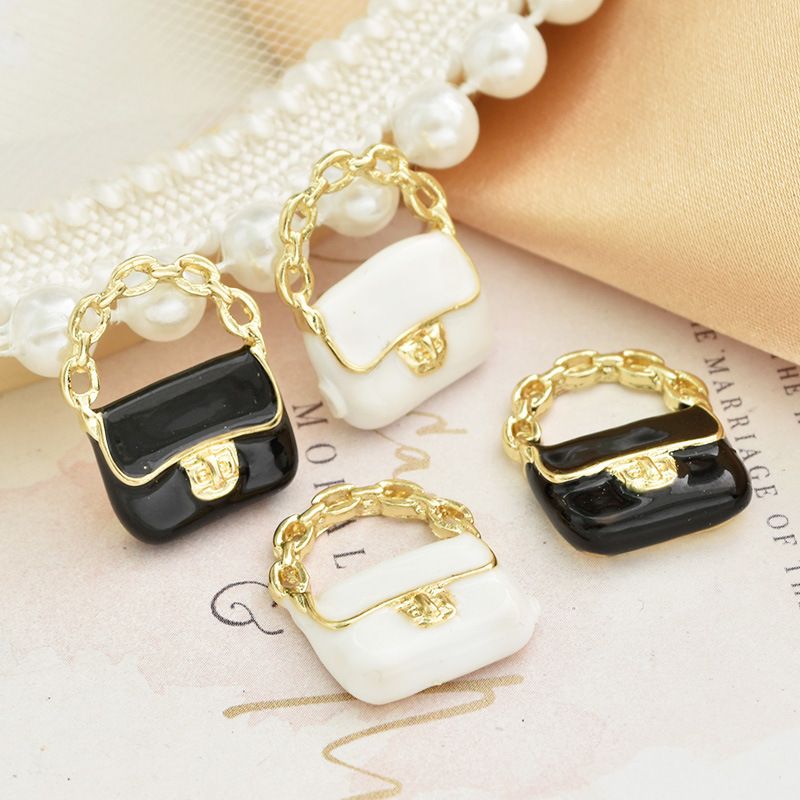 10 Pcs/package Simple Style Bag Alloy Enamel Pendant Jewelry Accessories