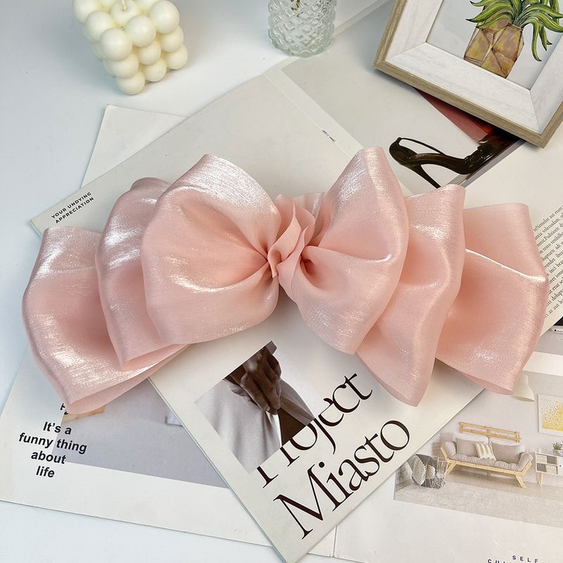 Women's Simple Style Bow Knot Organza Handmade Hair Clip
