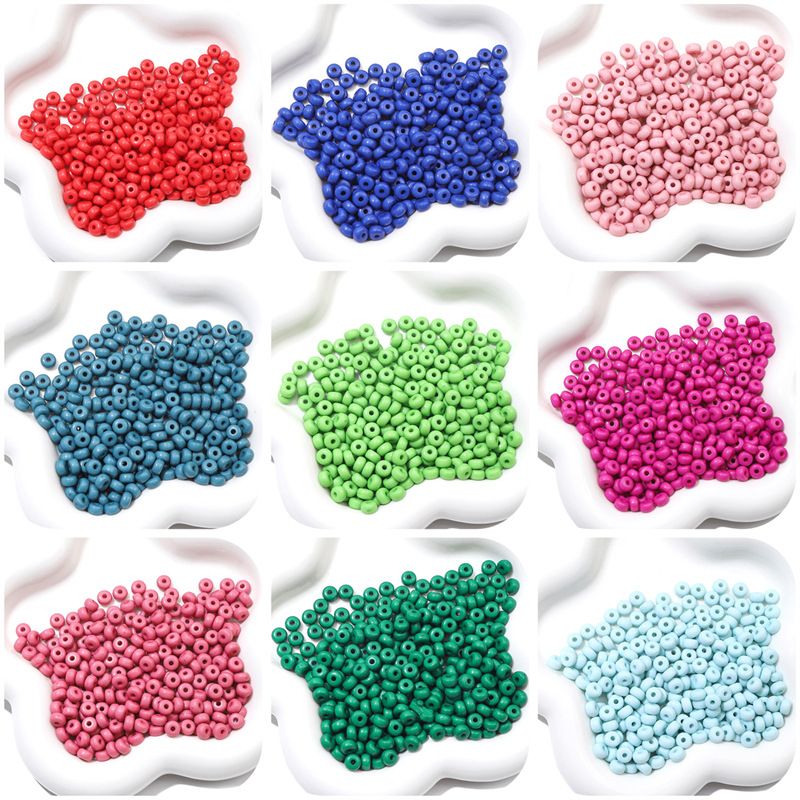 100 PCS/Package Arylic Solid Color Beads