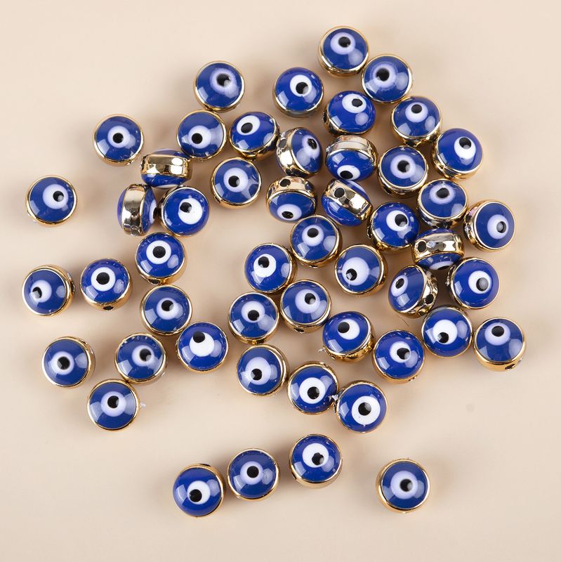 50 Stück 6*8mm Harz Teufels Auge Perlen
