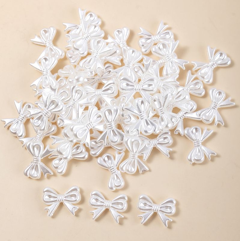 50 Pieces 14 * 18mm Arylic Bow Knot Beads