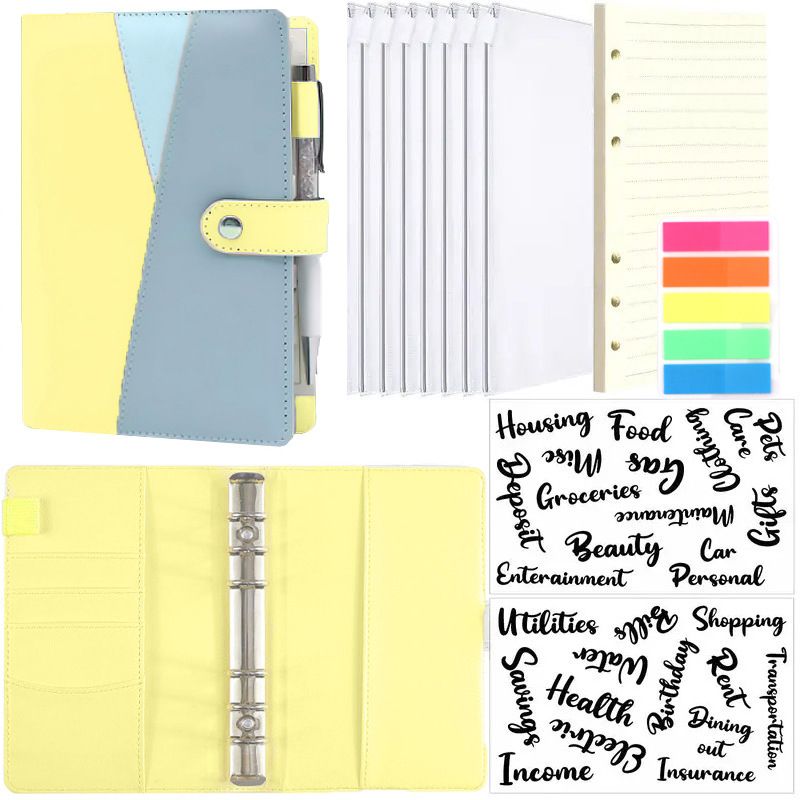 1 Set Multicolor Learning School Paper Casual Vacation Loose Spiral Notebook