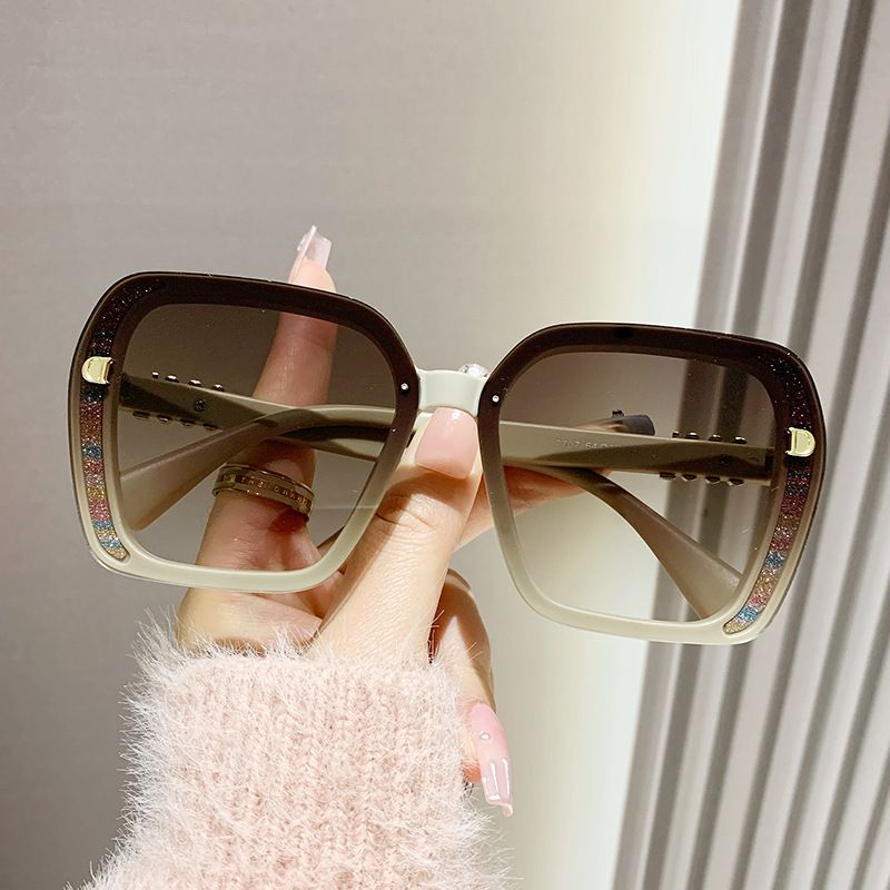 Elegant Simple Style Gradient Color Pc Square Full Frame Women's Sunglasses