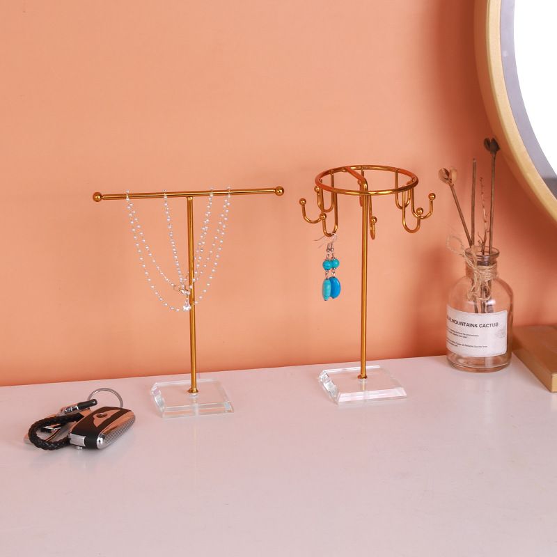 Simple Style Geometric Iron Jewelry Display
