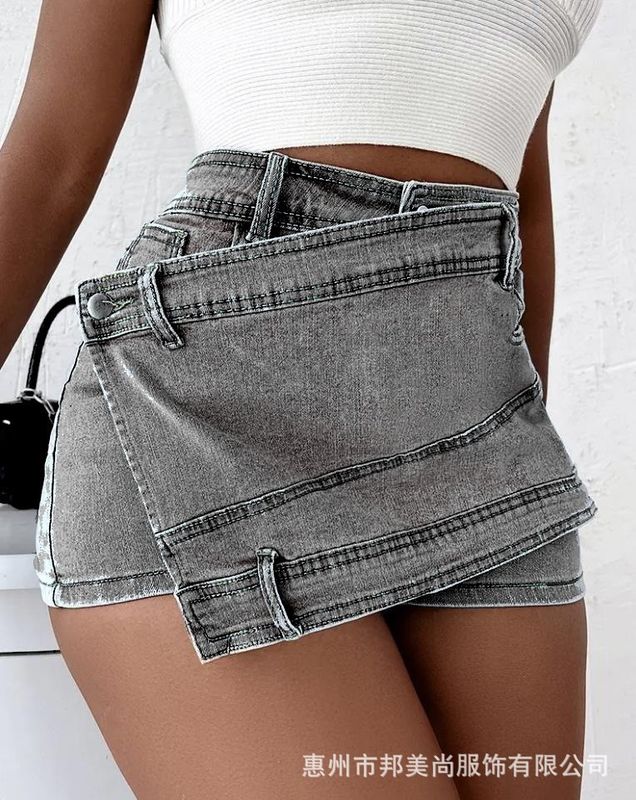 Women's Daily Street Streetwear Solid Color Shorts Button Jeans